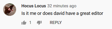 Youtube comment awesome video editing