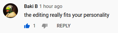Youtube comment engaging video editing